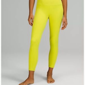 Lululemon Align Highrise pant 25’’ yellow serpentine NWT size 10